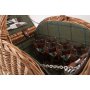Oval 4 Person Green Tweed Hamper