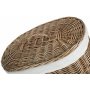 Small Antique Wash Oval Laundry Basket With White Lining