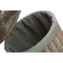Large Antique Wash Round Laundry Basket With Grey Sage Lining