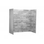 Iced Grey Brick Bond Fireplace Chamber