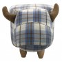 Gardeco Beth the Blue Tartan Cow Footstool - !!<<span style='color: #ff0000;'>>!!!!<<strong>>!!** CURRENTLY OUT OF STOCK **!!<</strong>>!!!!<</span>>!!