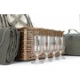4 Person Grey Tweed Hamper