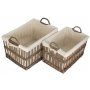 Set of 2 Malmö Openwork Laundry Storage Baskets