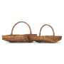 Set of 2 Unpeeled Willow Garden Trug 