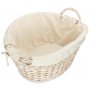 White Finish Wash Basket With White Lining