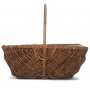 Large Rectangular Unpeeled Willow Garden Trug With Hessian Lining