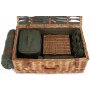 Deluxe Green Tweed 4 Person Hamper