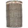 Small Antique Wash Round Laundry Basket With Garden Rose Lining