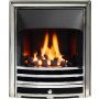 Aurora HE Glass Fronted Convector Inset Glass Fire - Chrome Finish