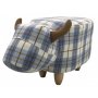 Gardeco Beth the Blue Tartan Cow Footstool - !!<<span style='color: #ff0000;'>>!!!!<<strong>>!!** CURRENTLY OUT OF STOCK **!!<</strong>>!!!!<</span>>!!