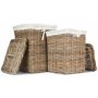 Set of 2 Square Rattan Laundry Hamper Basket