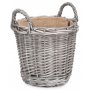 Kent Small Round Lined Wicker Basket