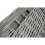 Large Grey Wash Square Laundry Basket With Grey Sage Lining
