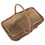 Small Rectangular Unpeeled Willow Garden Trug With Hessian Lining