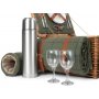 Deluxe Green Tweed 2 Person Hamper