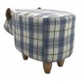 Gardeco Beth the Blue Tartan Cow Footstool - !!<<span style='color: #ff0000;'>>!!!!<<strong>>!!** CURRENTLY OUT OF STOCK **!!<</strong>>!!!!<</span>>!!
