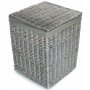 Large Grey Wash Square Laundry Basket With Grey Sage Lining