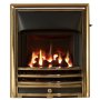 Aurora HE Glass Fronted Convector Inset Glass Fire - Gold Finish