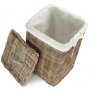 Large Square Rattan Laundry Hamper Basket