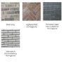 Highland Red Herringbone Tiled Back and Hearth Set