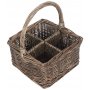 Antique Wash Square 4 Section Cutlery Basket