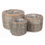 Set of 3 Round Antique Wash Planters