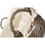Antique Finish Wash Basket With White Lining