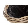 Large Tapered Rattan Round Planter With Plastic Lining