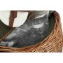 Oval 2 Person Green Tweed Fitted Hamper