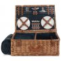 4 Person Blue Tweed Hamper