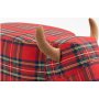 Gardeco Zara the Red Tartan Cow Footstool