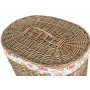 Small Antique Wash Oval Laundry Basket With Garden Rose Lining