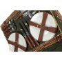 6 Person Green Tweed Classic Picnic Hamper