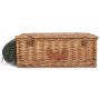 Deluxe Green Tweed 4 Person Hamper