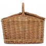 2 Person Green Tweed Double Lidded Hamper