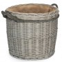 Devon Grey Wash Round Basket