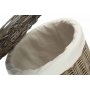 Small Antique Wash Round Laundry Basket With White Lining