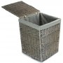 Large Square Laundry Basket With Grey Sage Lining