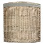 Large Antique Wash Corner Laundry Basket With Grey Sage Lining
