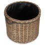 Round Willow Patio Planter With Black Plastic Lining