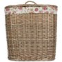 Small Antique Wash Oval Laundry Basket With Garden Rose Lining