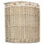 Small Antique Wash Corner Laundry Basket With Garden Rose Lining
