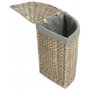 Small Antique Wash Corner Laundry Basket With Grey Sage Lining