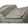 Set of 2 Square Laundry Basket With Grey Sage Lining 