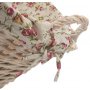 White Finish Wash Basket With Garden Rose Lining