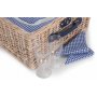 Blue & White Gingham 2 Person Fitted Hamper