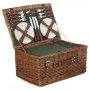 6 Person Green Tweed Classic Picnic Hamper