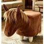 Gardeco Amber the Tan Velvet Horse Footstool