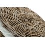 Large Round Rattan Laundry Hamper Basket With White Lining