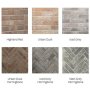 Highland Red Herringbone Tiled Back and Hearth Set